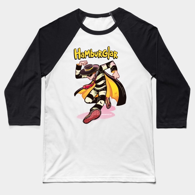 Hamburglar - Circle Jerks logo style Baseball T-Shirt by dangerjazz